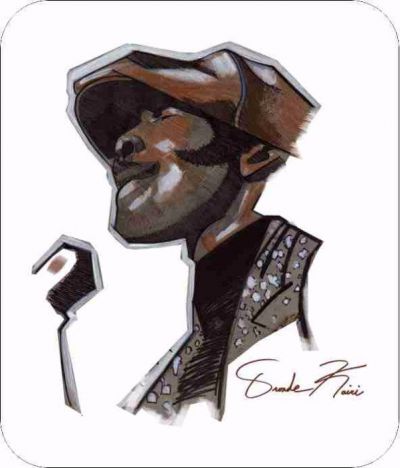 Donny Hathaway by Oronde Kaire Black Art Mousepad